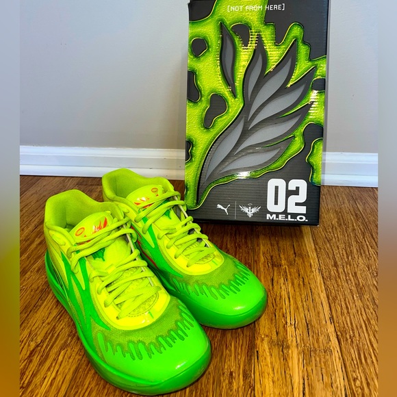 Puma LaMelo Slime basketball, a sneaker inspired by Nickelodeon’s green slime. - Picture 1 of 4